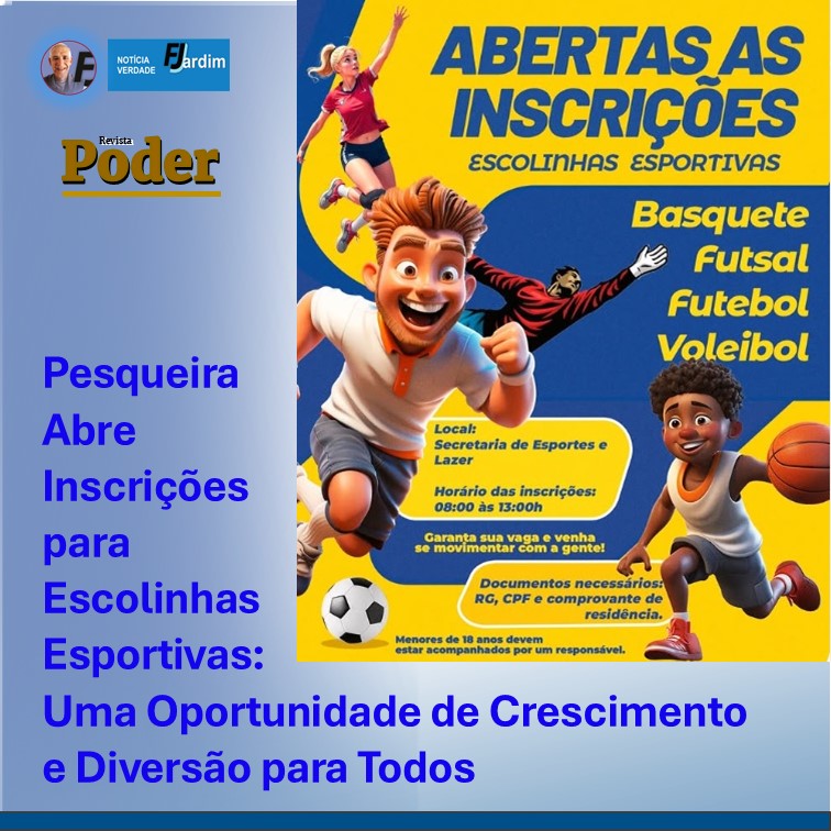 Pesqueira Abre Inscrições para Escolinhas Esportivas: Uma Oportunidade de Crescimento e Diversão para Todos