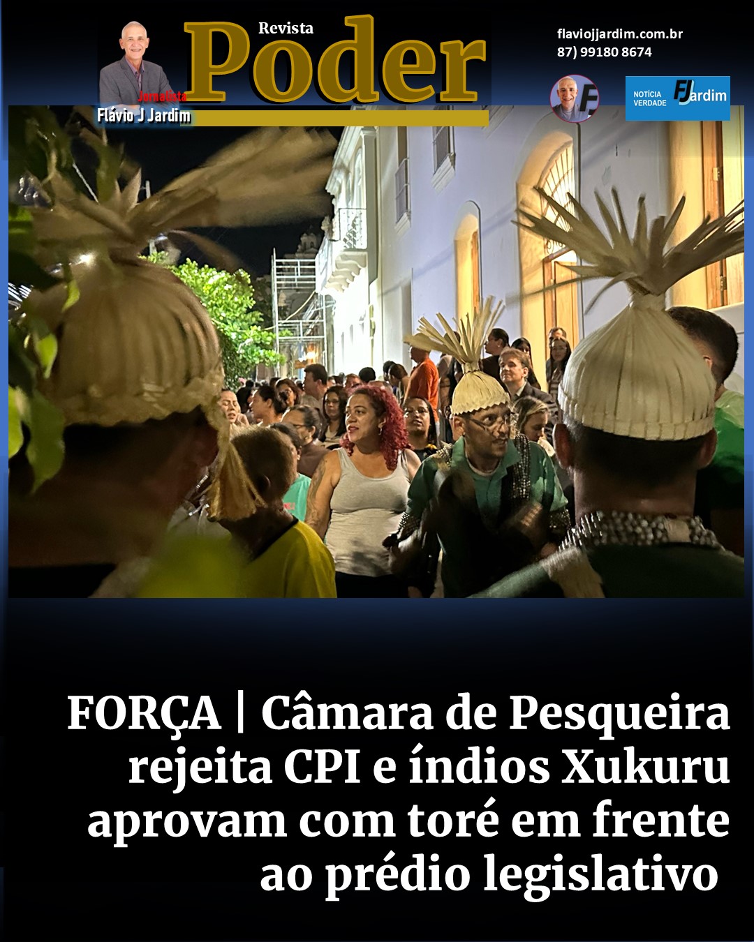 Câmara de Pesqueira rejeita CPI e índios Xukuru reagem com toré em frente ao prédio legislativo