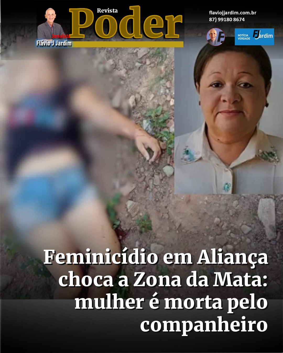 Feminicídio em Aliança choca a Zona da Mata: mulher é morta pelo companheiro