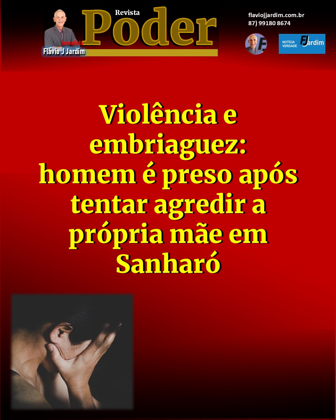 Violência e embriaguez: homem é preso após tentar agredir a própria mãe em Sanharó