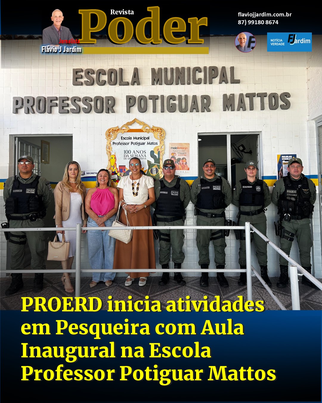 PROERD inicia atividades em Pesqueira com Aula Inaugural na Escola Professor Potiguar Mattos