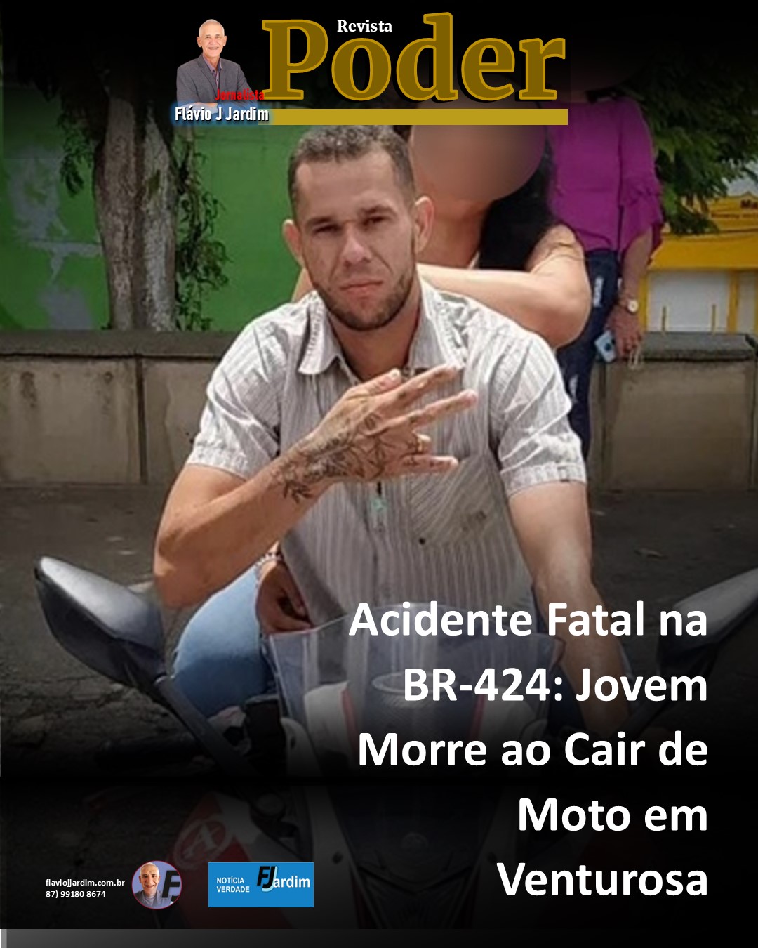 Acidente Fatal na BR-424: Jovem Morre ao Cair de Moto em Venturosa