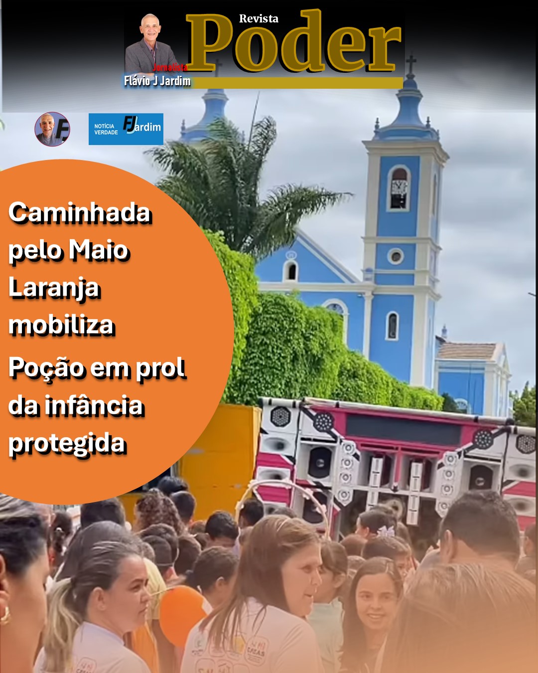 Caminhada pelo Maio Laranja mobiliza Poção em prol da infância protegida
