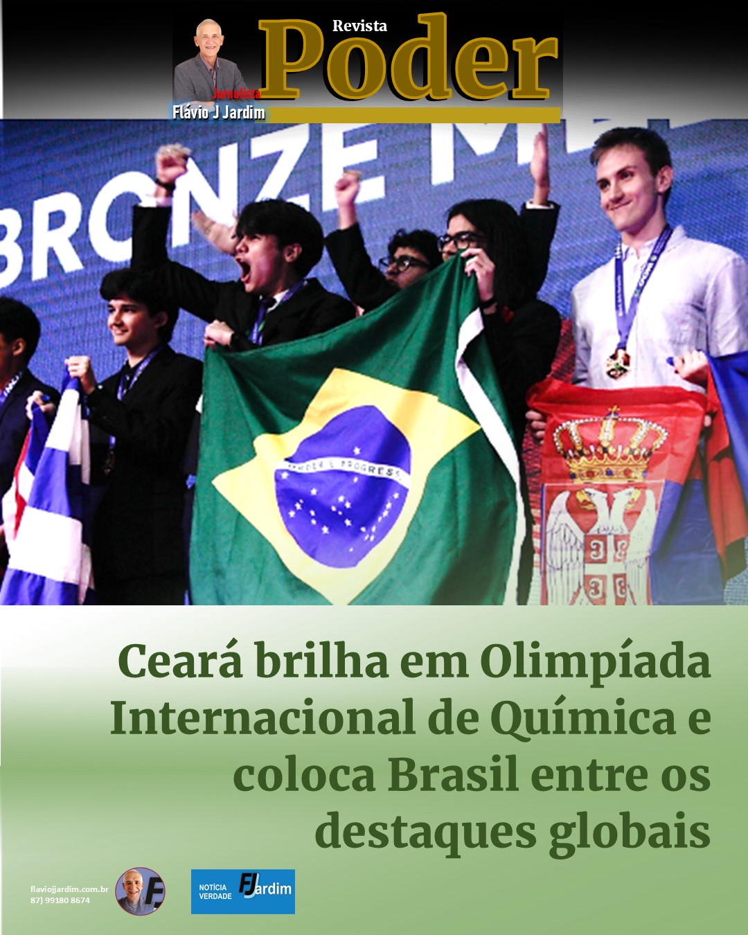 Ceará brilha em Olimpíada Internacional de Química e coloca Brasil entre os destaques globais