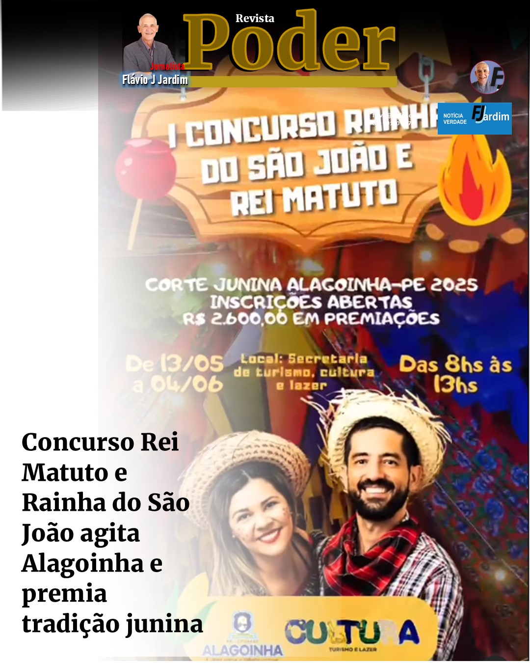 Concurso Rei Matuto e Rainha do São João agita Alagoinha e premia tradição junina