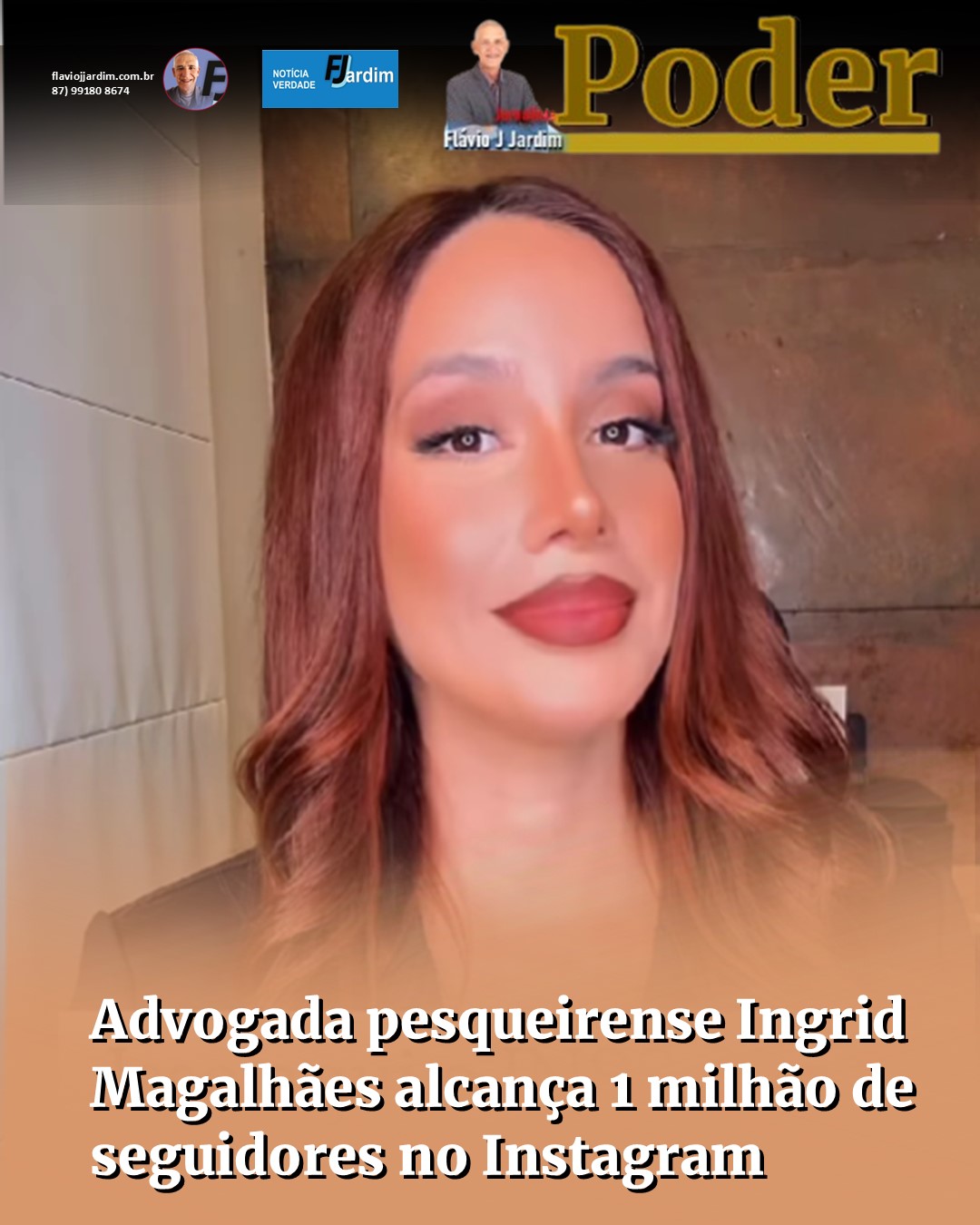 Advogada pesqueirense Ingrid Magalhães alcança 1 milhão de seguidores e se consolida como referência nacional em aposentadorias do INSS