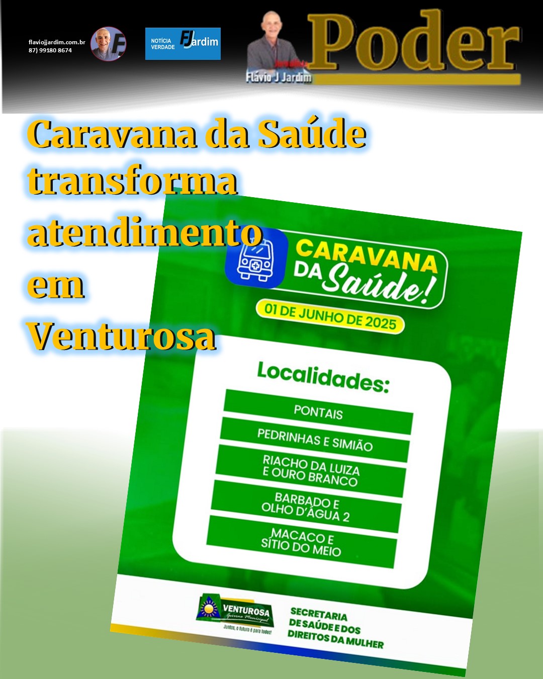 Caravana da Saúde transforma atendimento em Venturosa