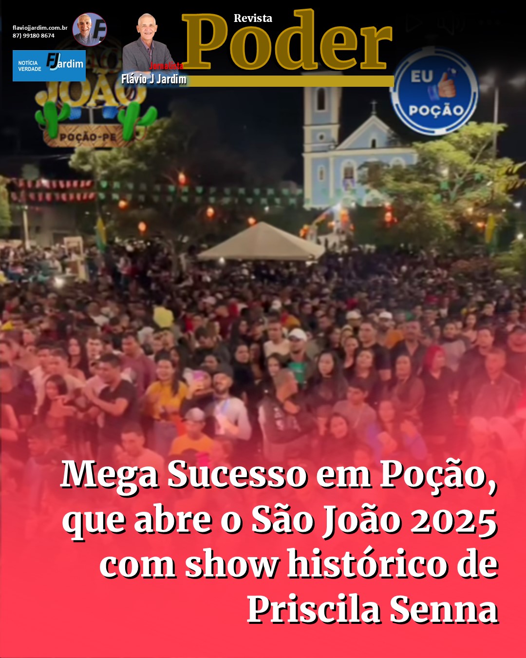 Mega Sucesso em Poção, que abre o São João 2025 com show histórico de Priscila Senna