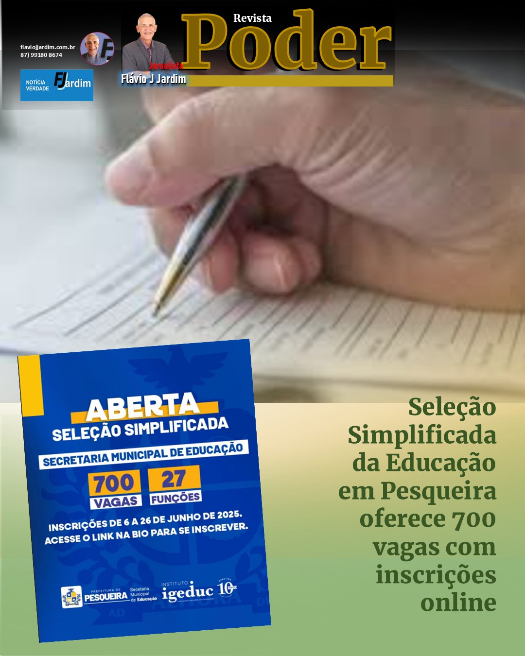 📚 Seleção Simplificada da Educação em Pesqueira oferece 700 vagas com inscrições online