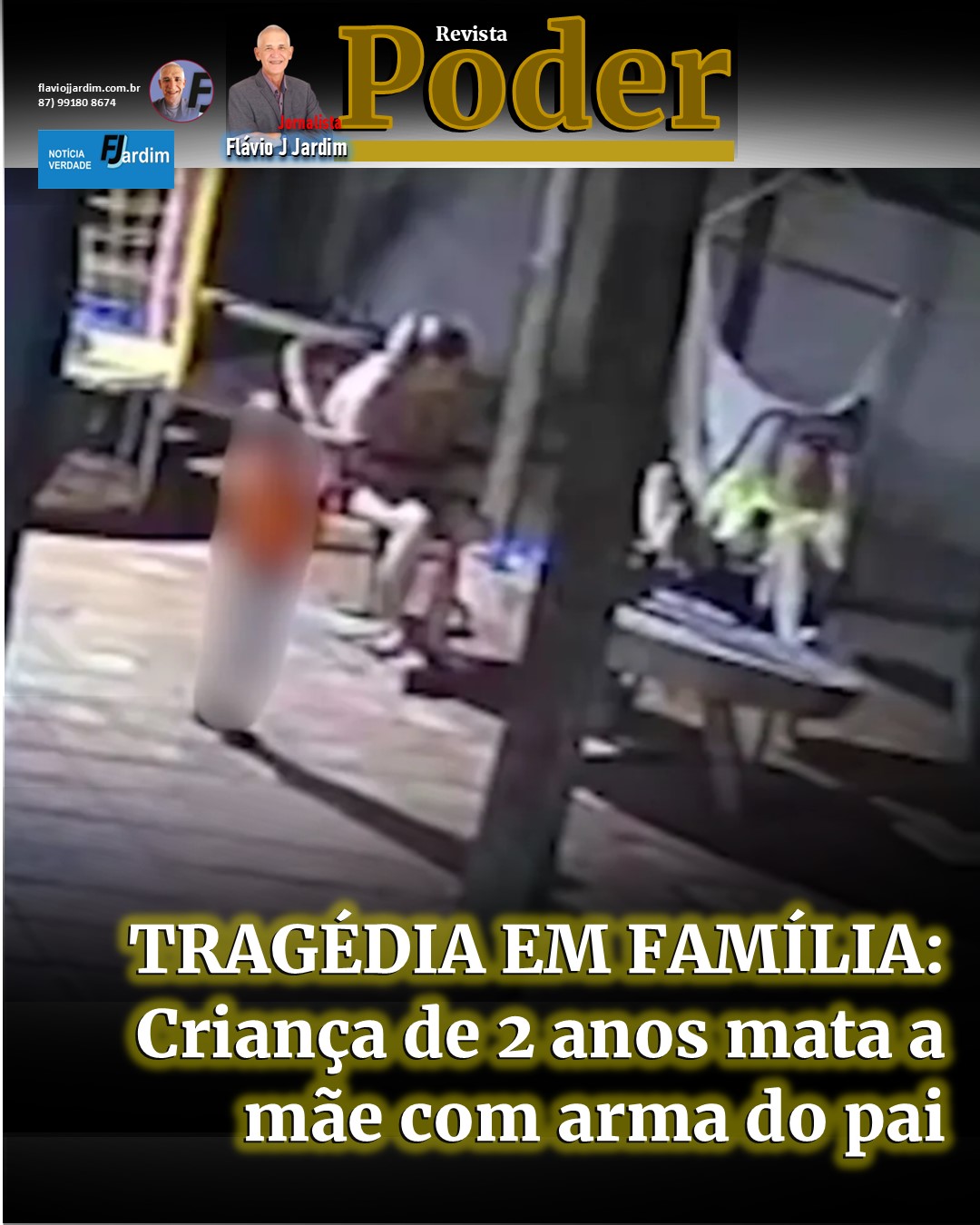 TRAGÉDIA EM FAMÍLIA: Criança de 2 anos mata a mãe com arma do pai
