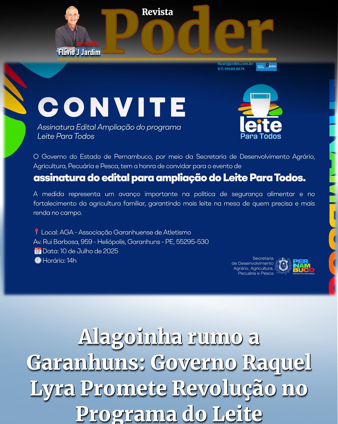 Alagoinha rumo a Garanhuns: Governo Raquel Lyra Promete Revolução no Programa do Leite