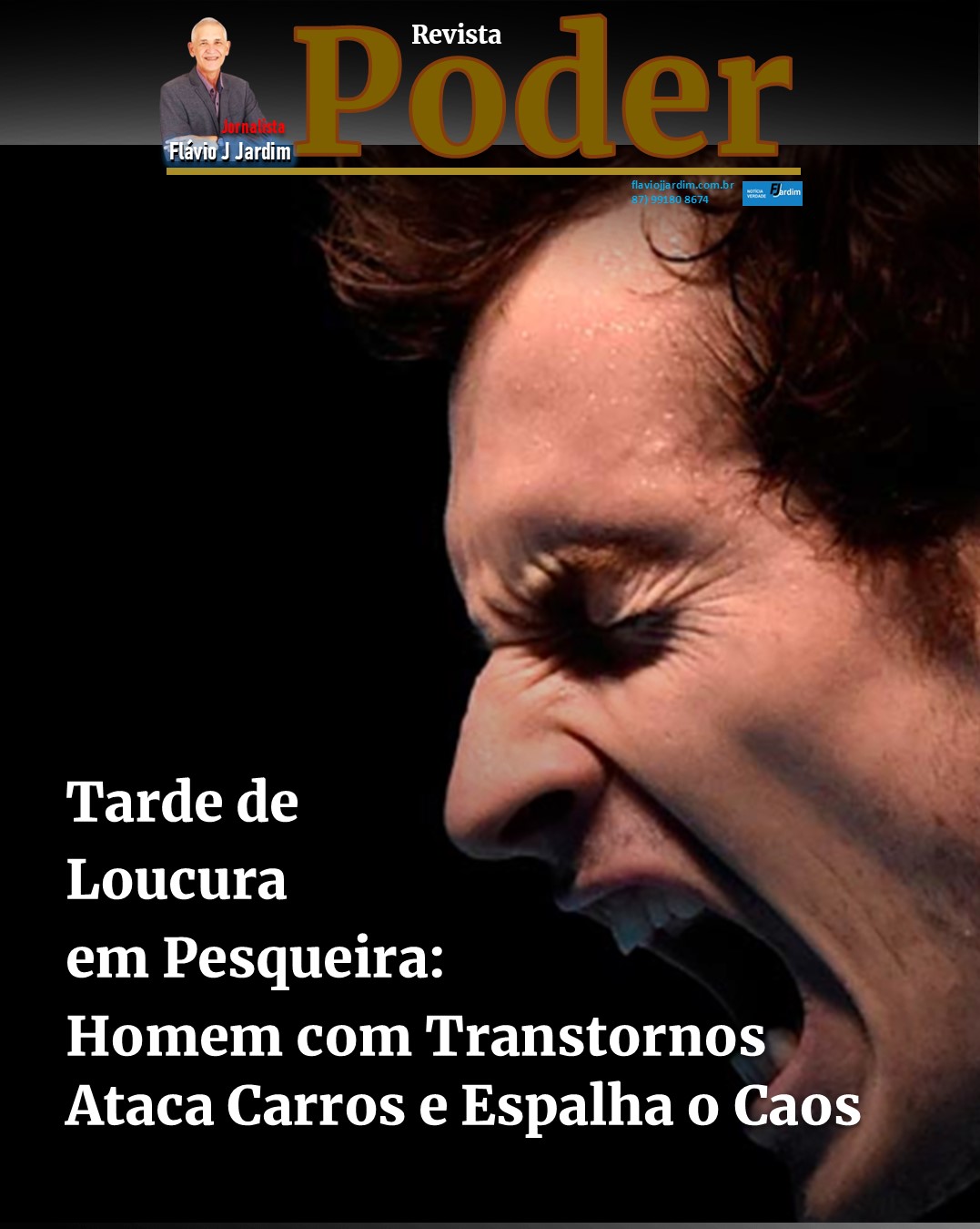 Tarde de Loucura em Pesqueira: Homem com Transtornos Ataca Carros e Espalha o Caos