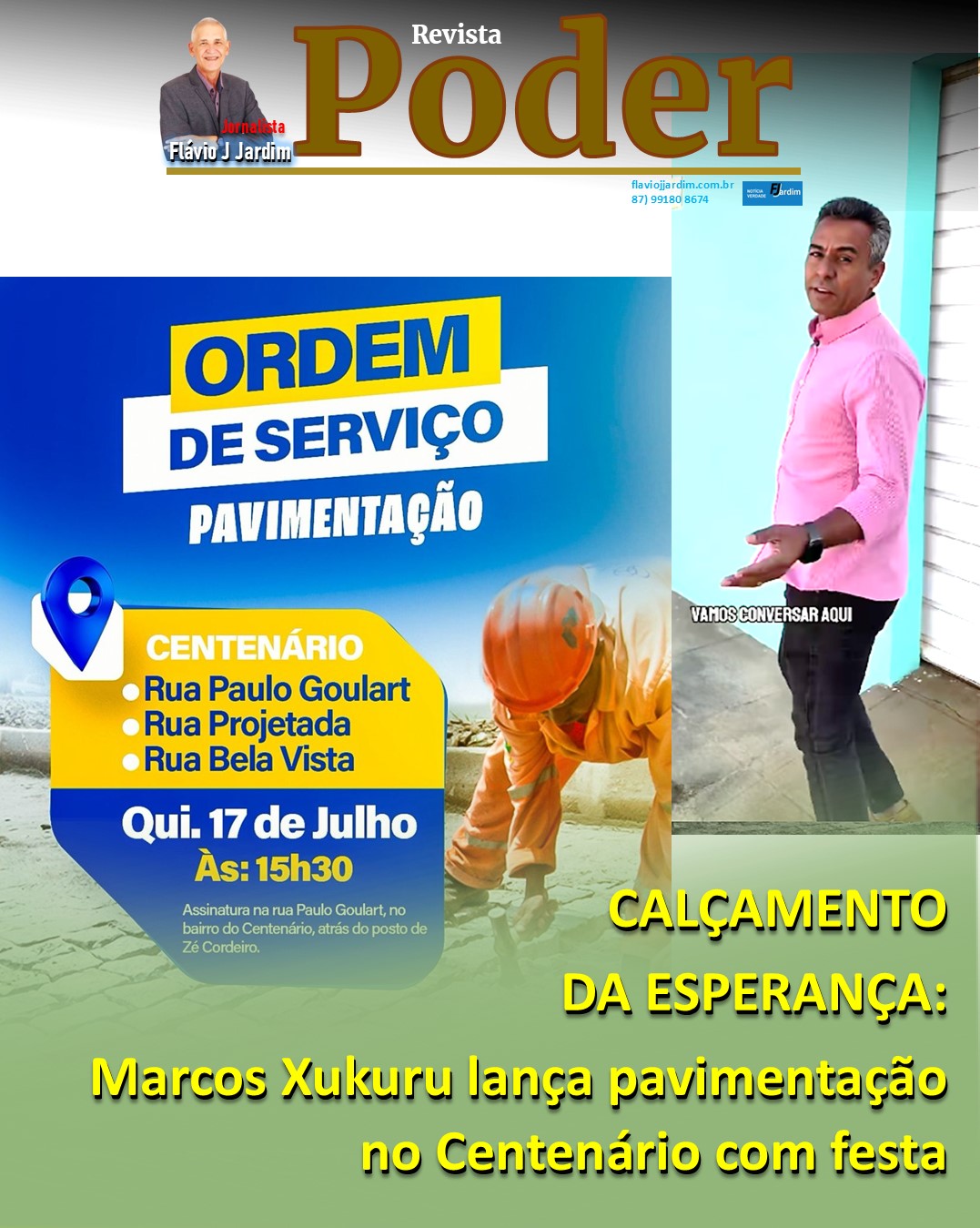 CALÇAMENTO DA ESPERANÇA: Marcos Xukuru lança pavimentação no Centenário com festa