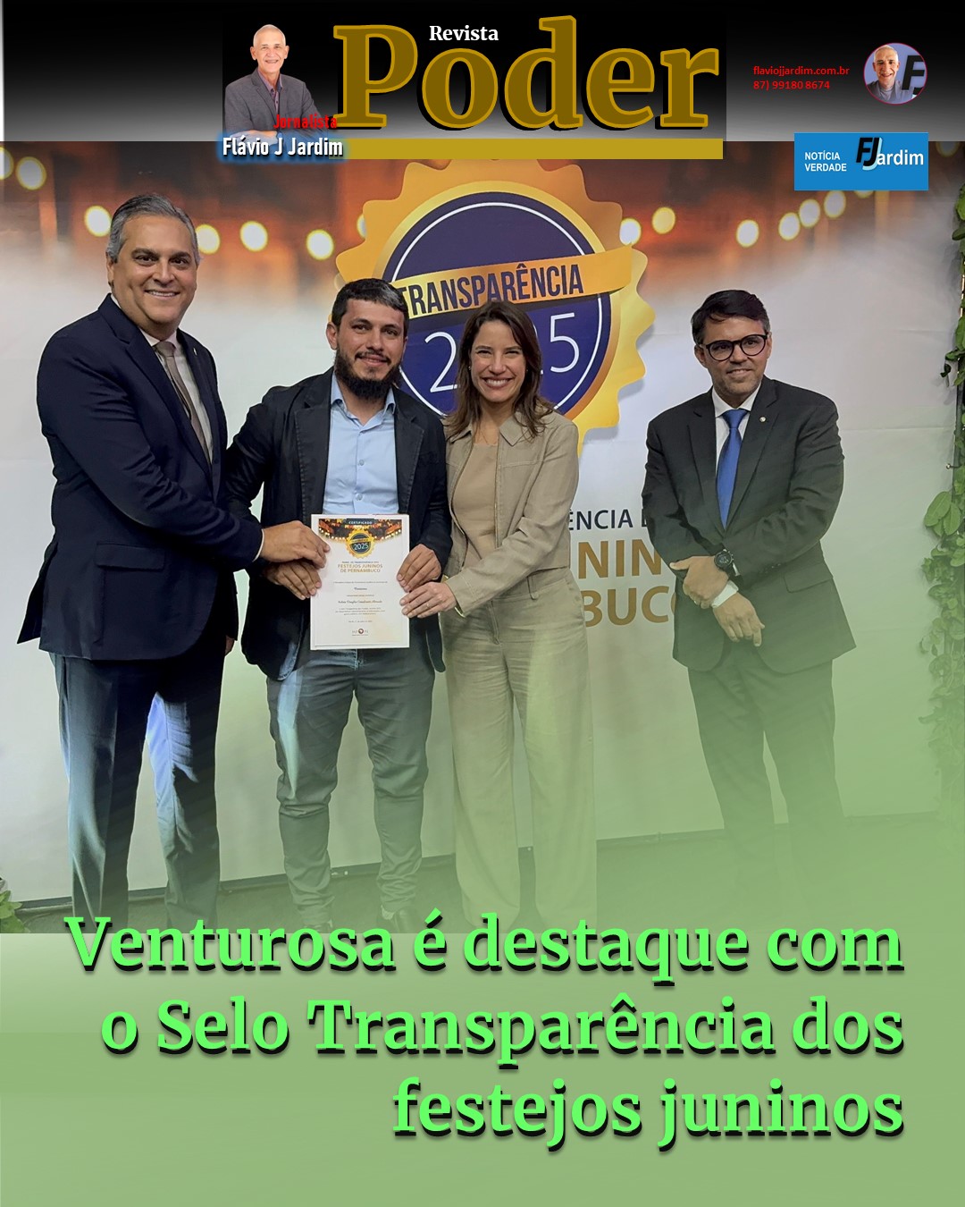 Venturosa é destaque com o Selo Transparência dos festejos juninos