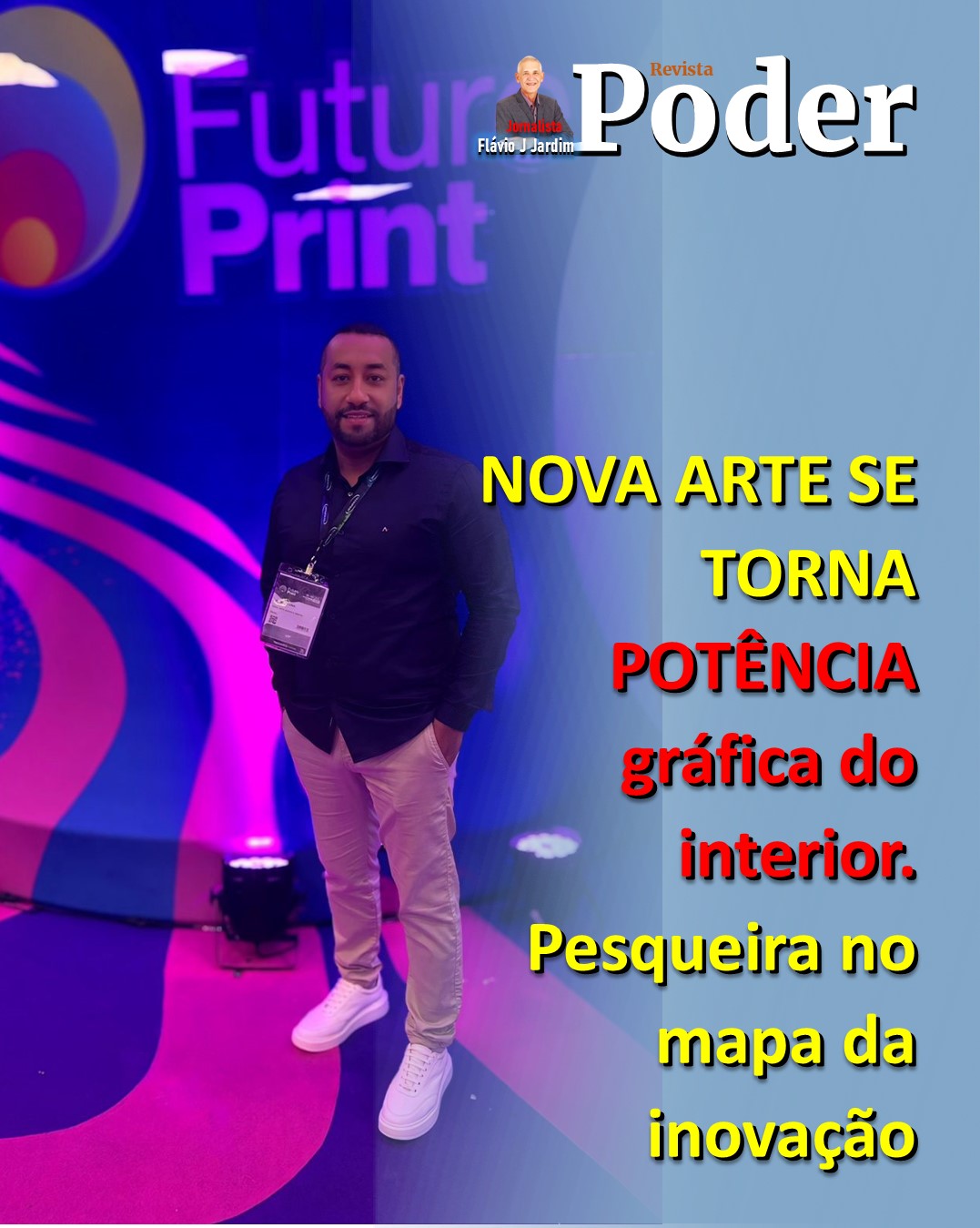 NOVA ARTE SE TORNA POTÊNCIA gráfica do interior. Pesqueira no mapa da inovação