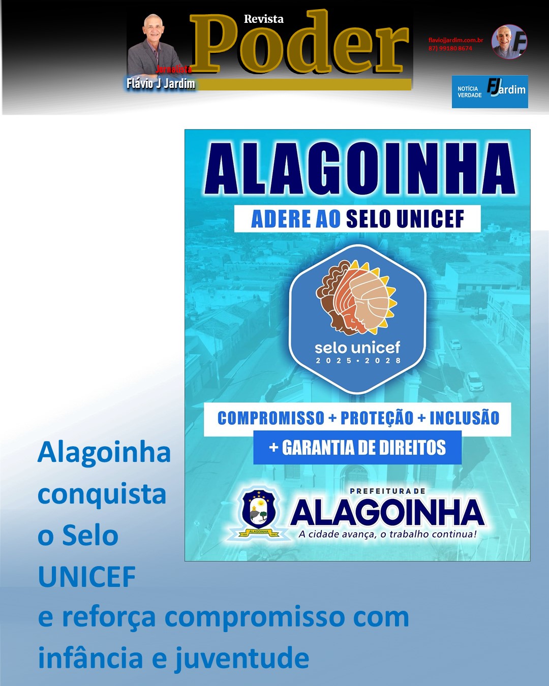 Alagoinha conquista o Selo UNICEF e reforça compromisso com infância e juventude