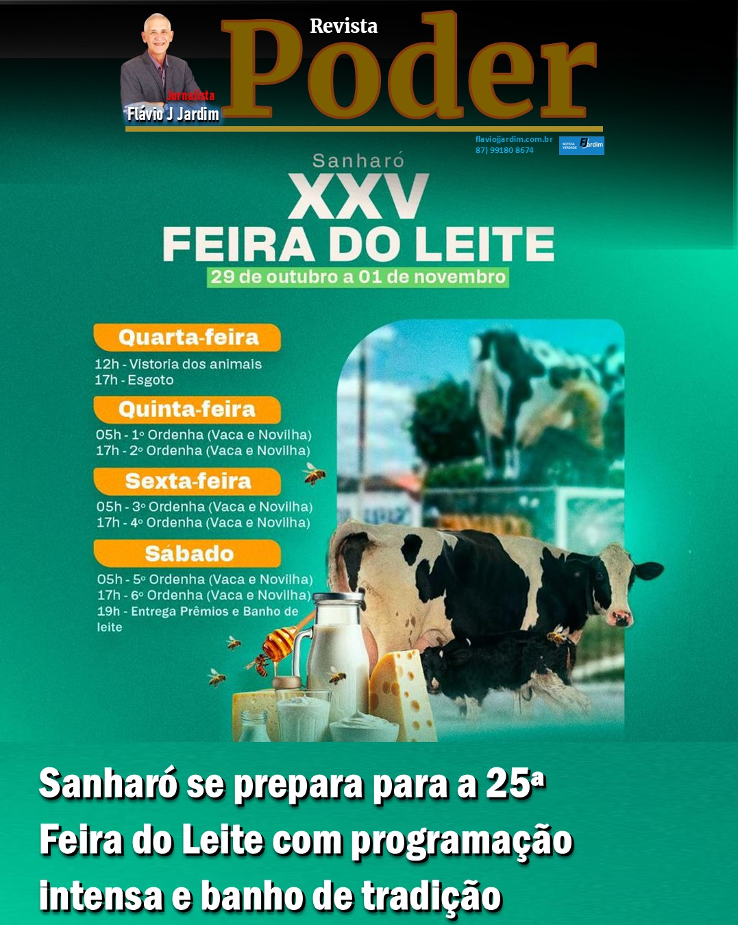 🐄 Sanharó se prepara para a 25ª Feira do Leite com programação intensa e banho de tradição