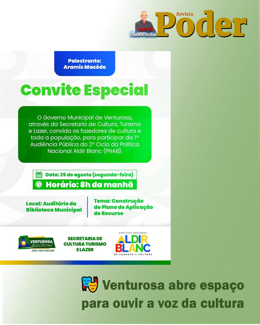 🎭 Venturosa abre espaço para ouvir a voz da cultura