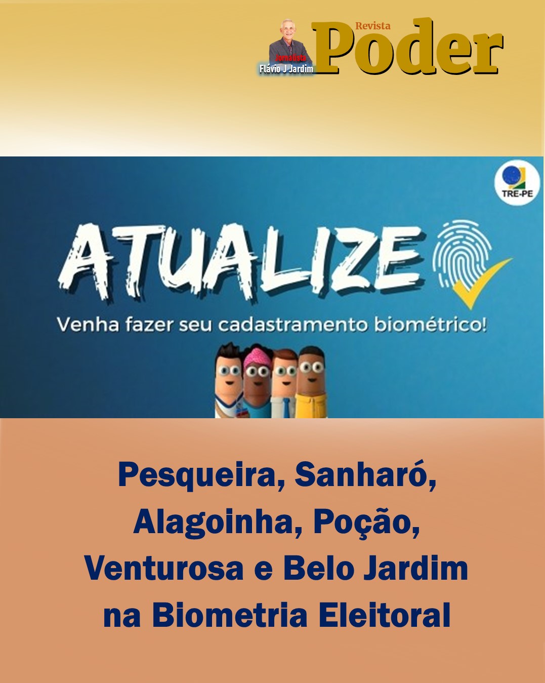 Biometria Eleitoral. TRE-PE convoca eleitores do Agreste para atualização obrigatória