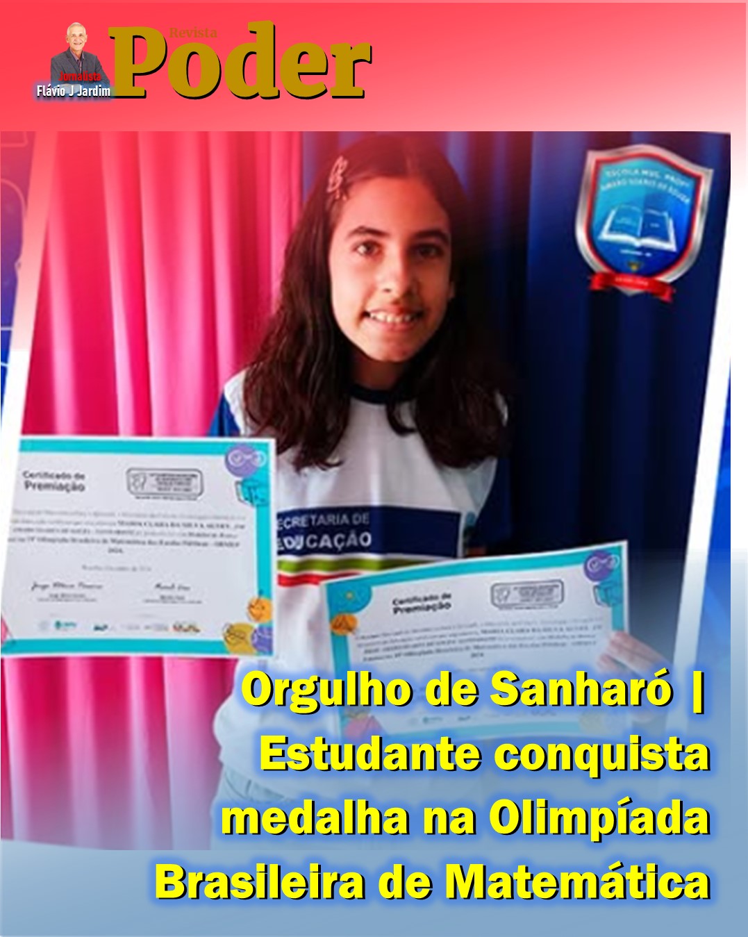Orgulho de Sanharó | Estudante conquista medalha na Olimpíada Brasileira de Matemática