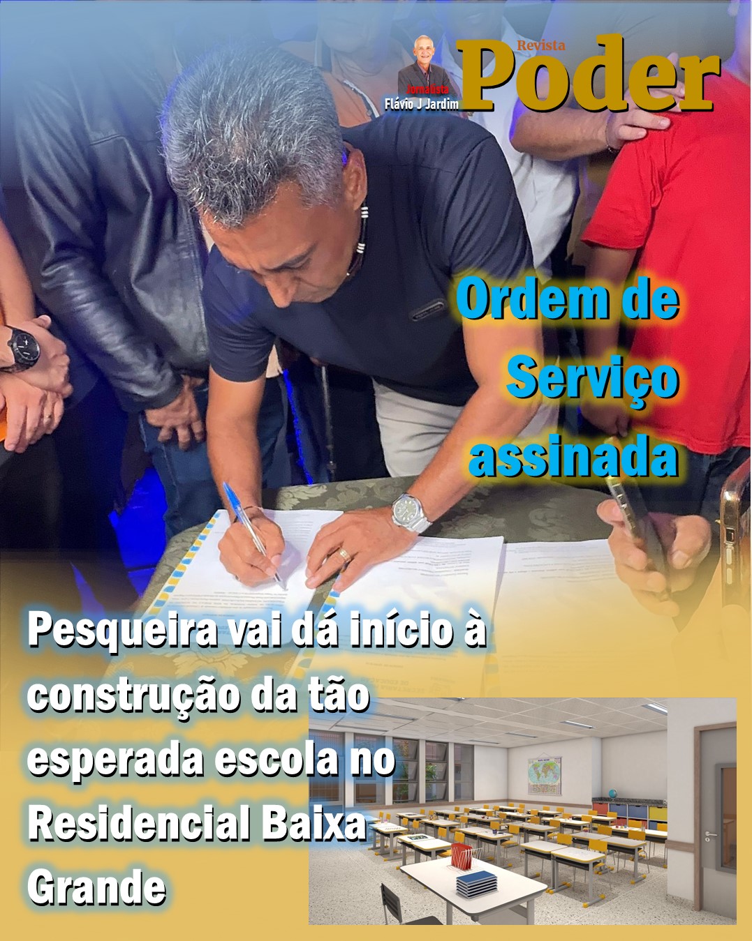 Ordem de Serviço assinada: Pesqueira vai dá início à construção da tão esperada escola no Residencial Baixa Grande