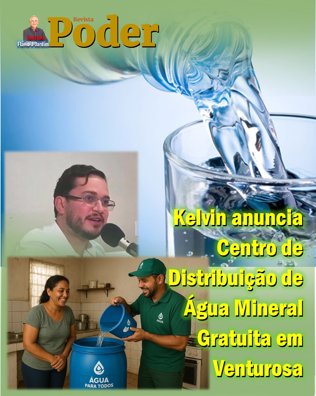 Kelvin anuncia Centro de Distribuição de Água Mineral Gratuita em Venturosa
