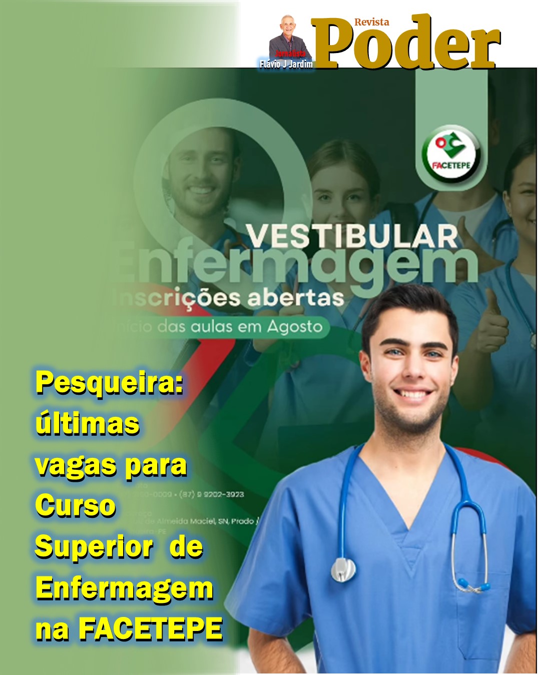 Pesqueira: últimas vagas para curso de Enfermagem na FACETEPE