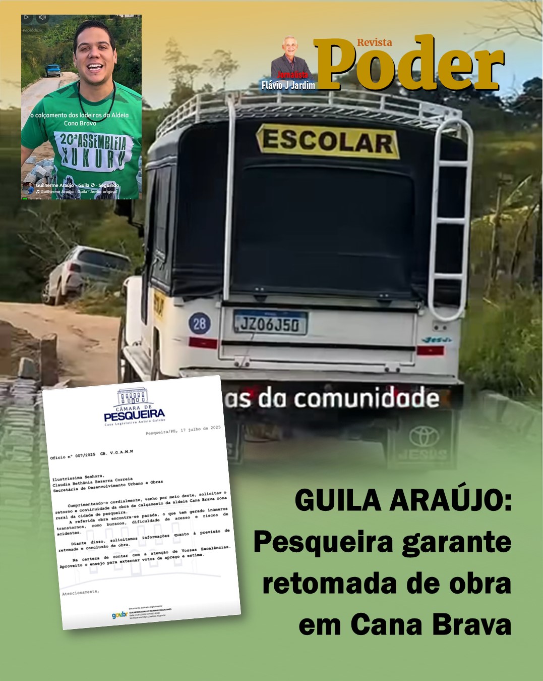 GUILA ARAÚJO | Câmara de Pesqueira garante retomada de obra em Cana Brava