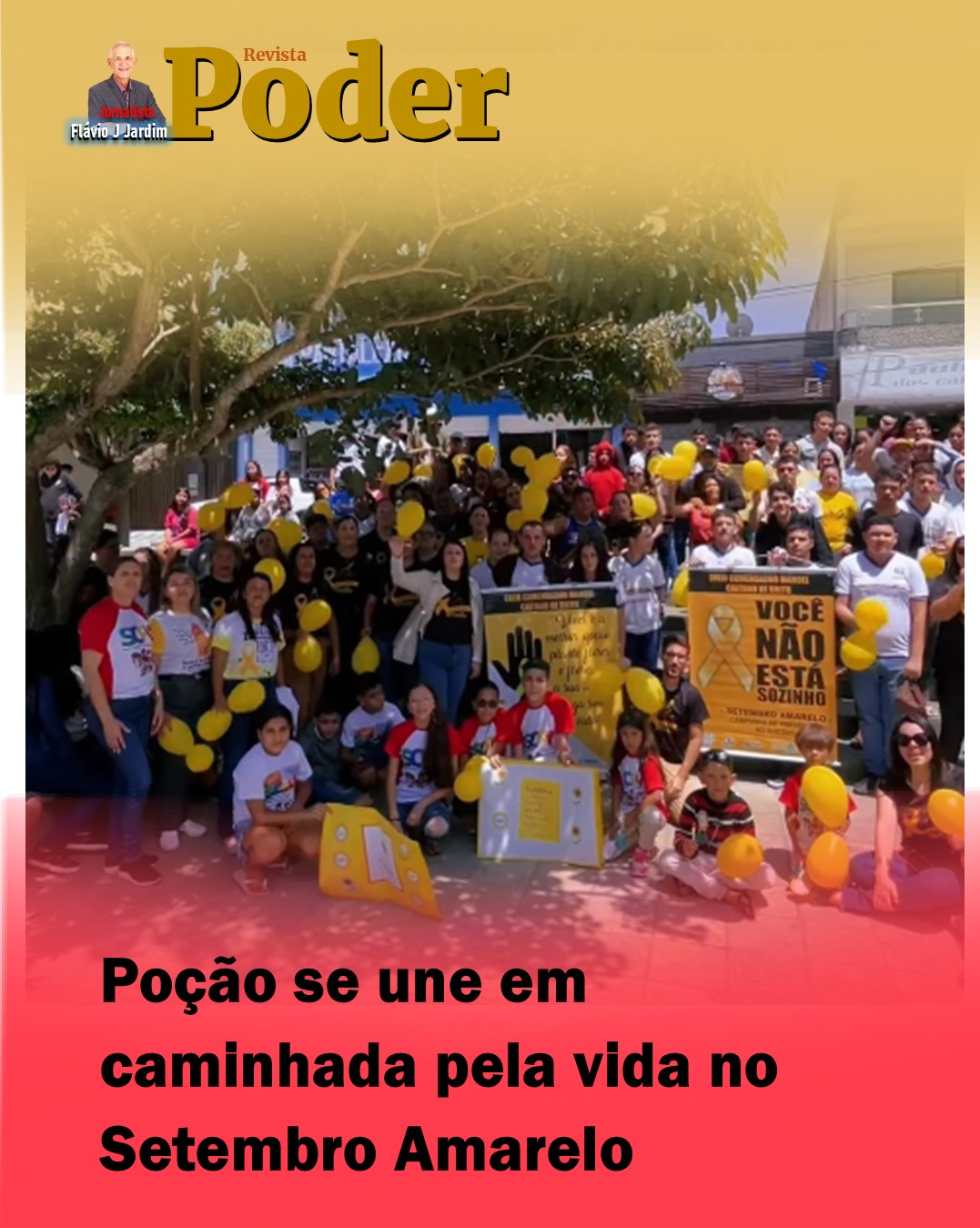 Poção se une em caminhada pela vida no Setembro Amarelo