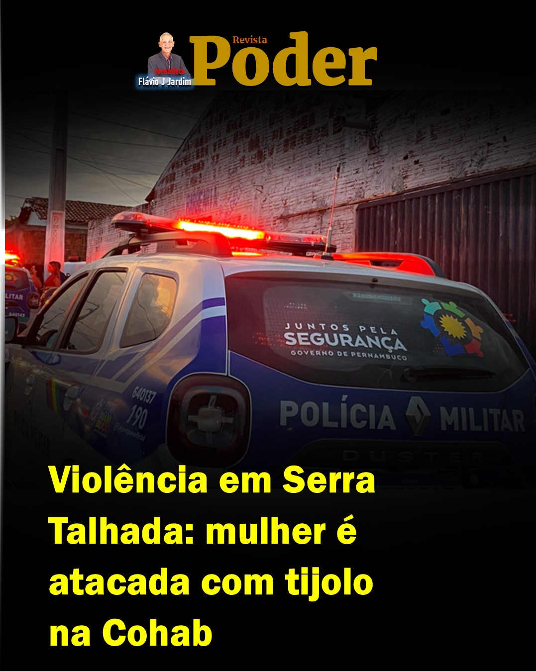 Violência em Serra Talhada: mulher é atacada com tijolo na Cohab