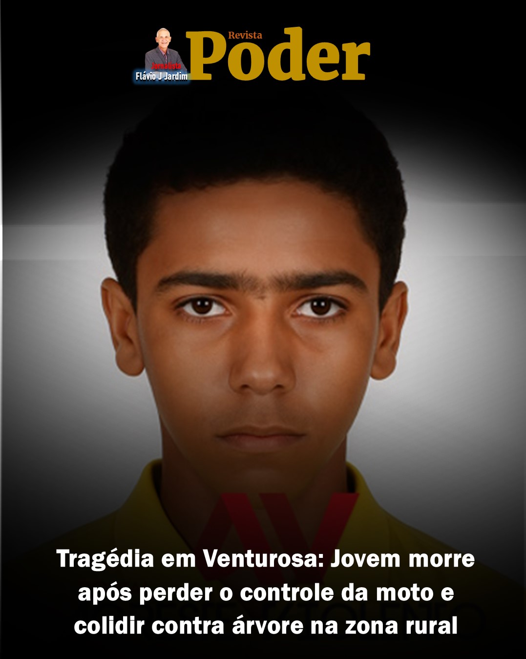 Tragédia em Venturosa: Jovem morre após perder o controle da moto e colidir contra árvore na zona rural