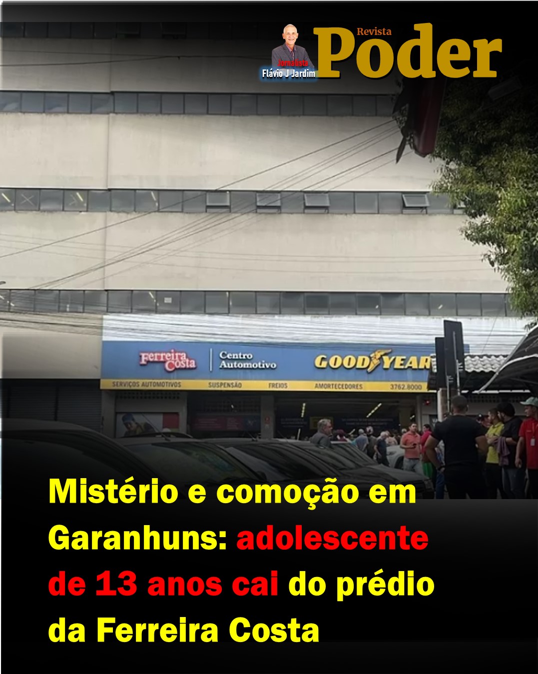 Mistério e comoção em Garanhuns: adolescente de 13 anos cai do prédio da Ferreira Costa