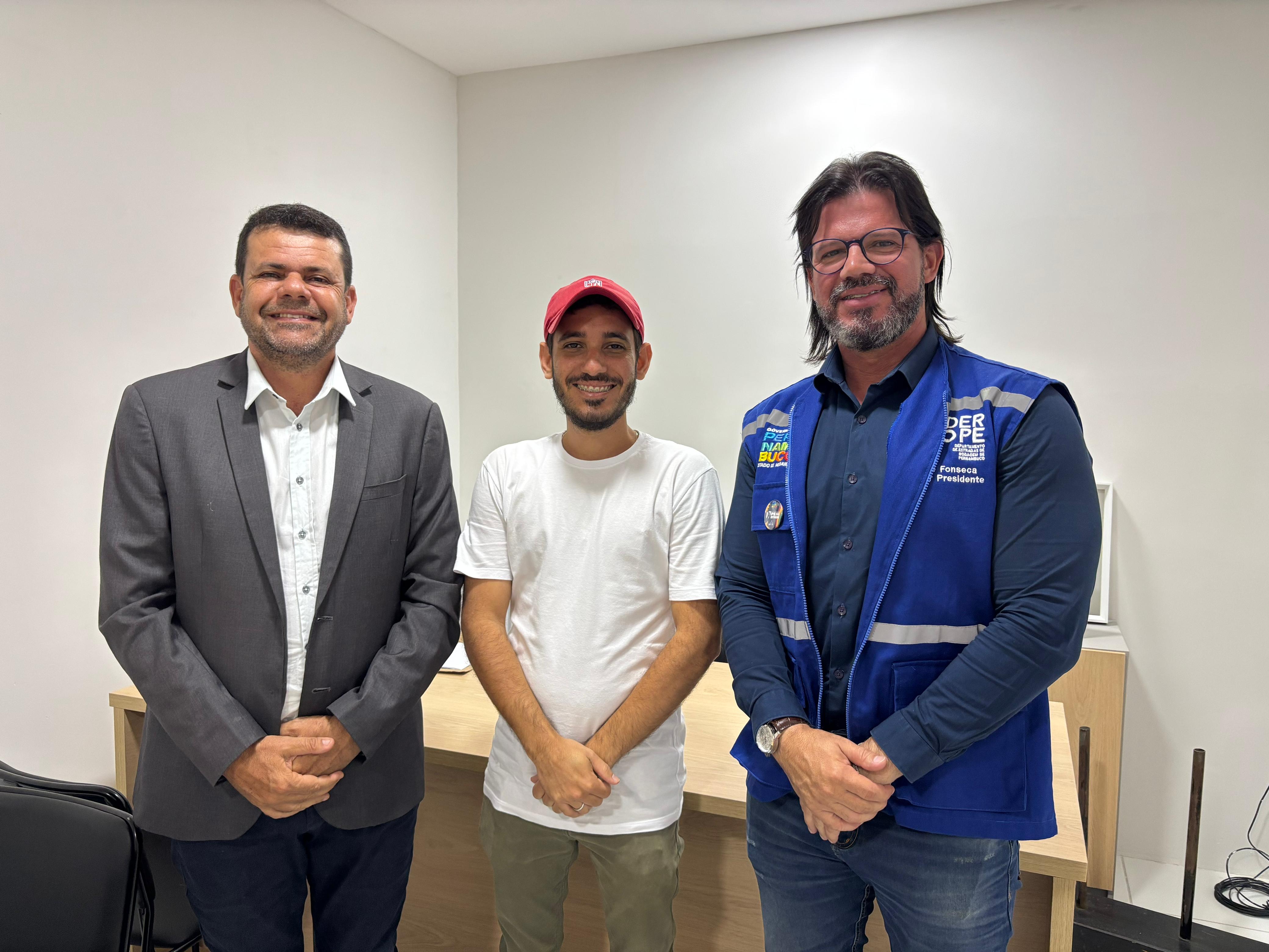 Guilherme, Merson e o presidnete do DER