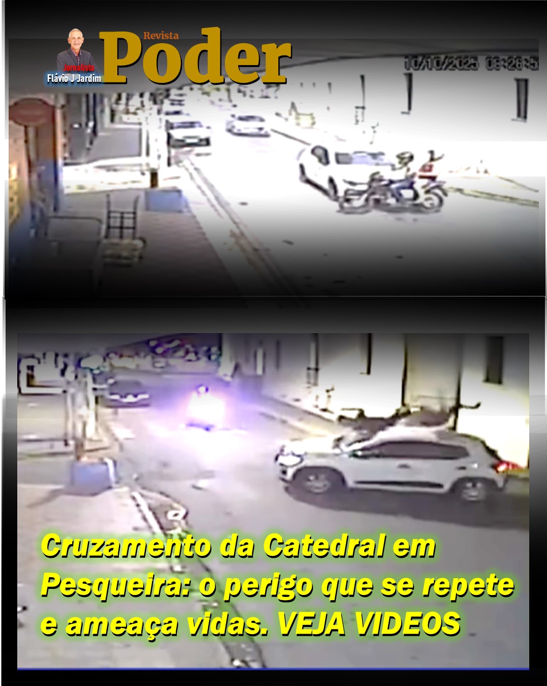 Cruzamento da Catedral em Pesqueira: o perigo que se repete e ameaça vidas. Veja vídeos