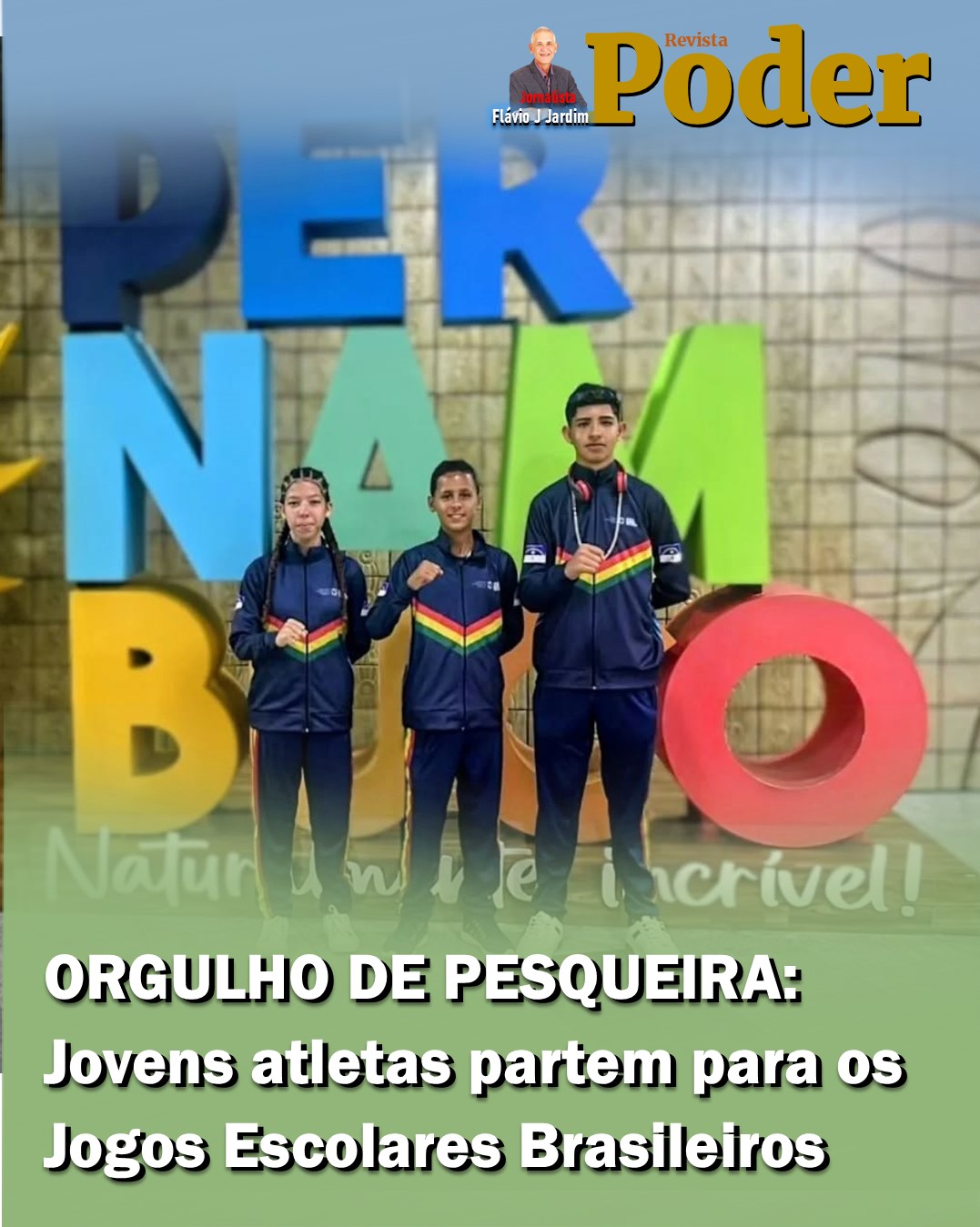 ORGULHO DE PESQUEIRA: Jovens atletas partem para os Jogos Escolares Brasileiros