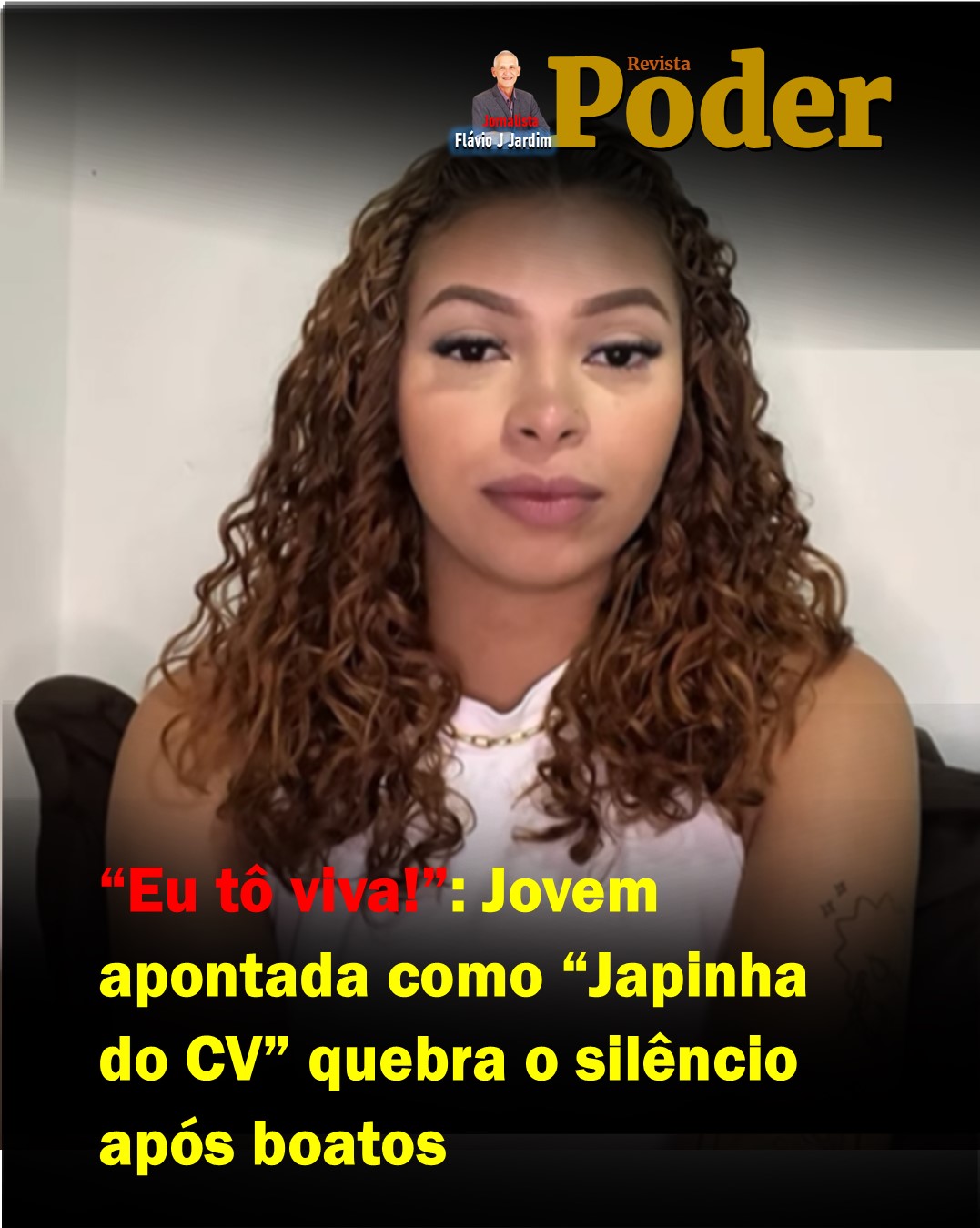 “Eu tô viva!”: Jovem apontada como “Japinha do CV” quebra o silêncio após boatos