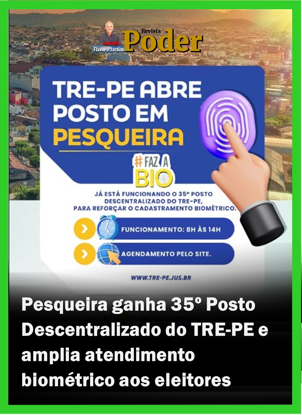 Pesqueira ganha 35º Posto Descentralizado do TRE-PE e amplia atendimento biométrico aos eleitores