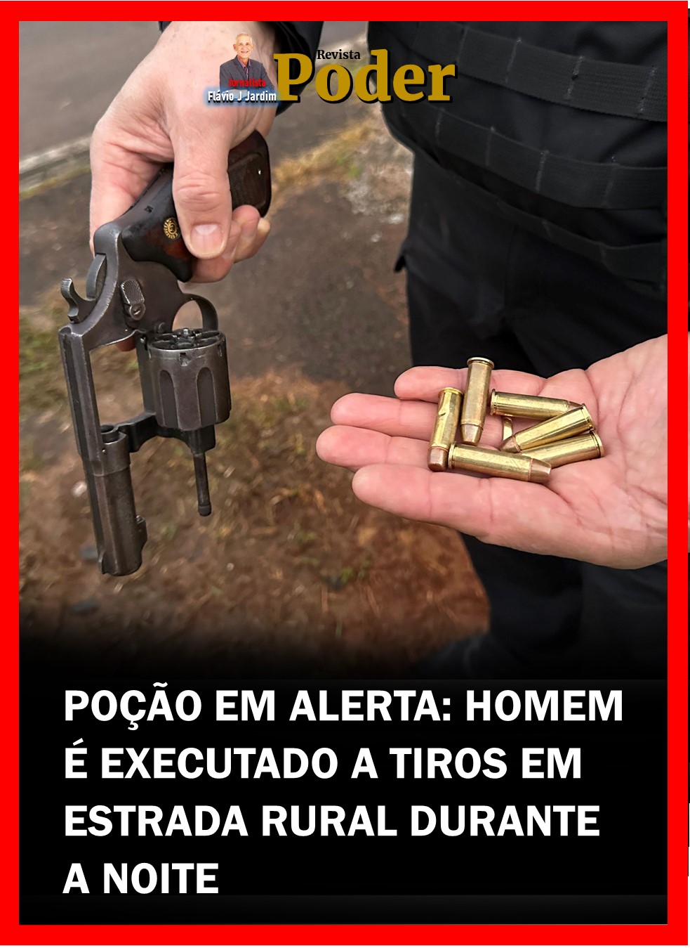 POÇÃO EM ALERTA: HOMEM É EXECUTADO A TIROS EM ESTRADA RURAL DURANTE A NOITE