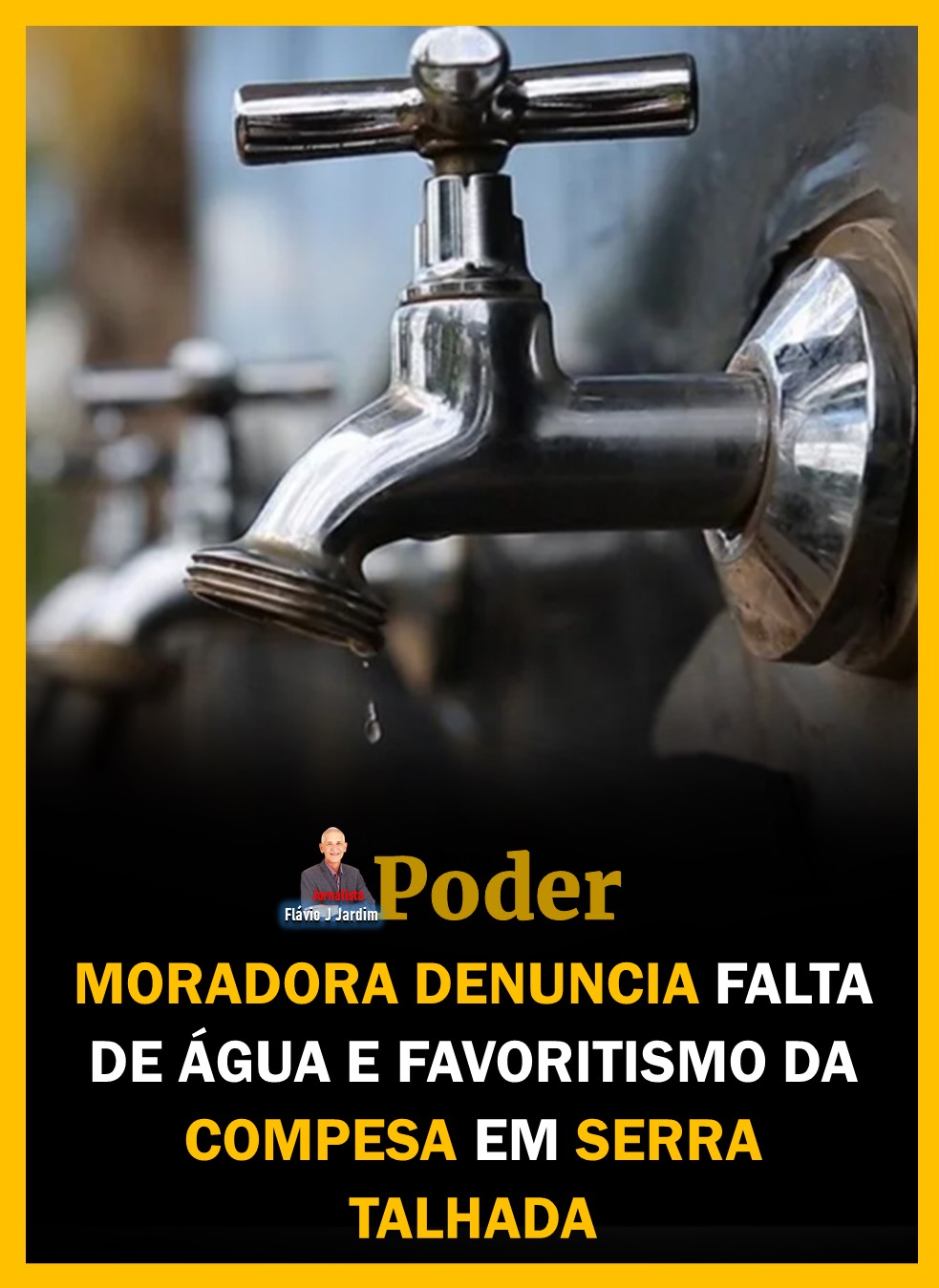 MORADORA DENUNCIA FALTA DE ÁGUA E FAVORITISMO DA COMPESA EM SERRA TALHADA