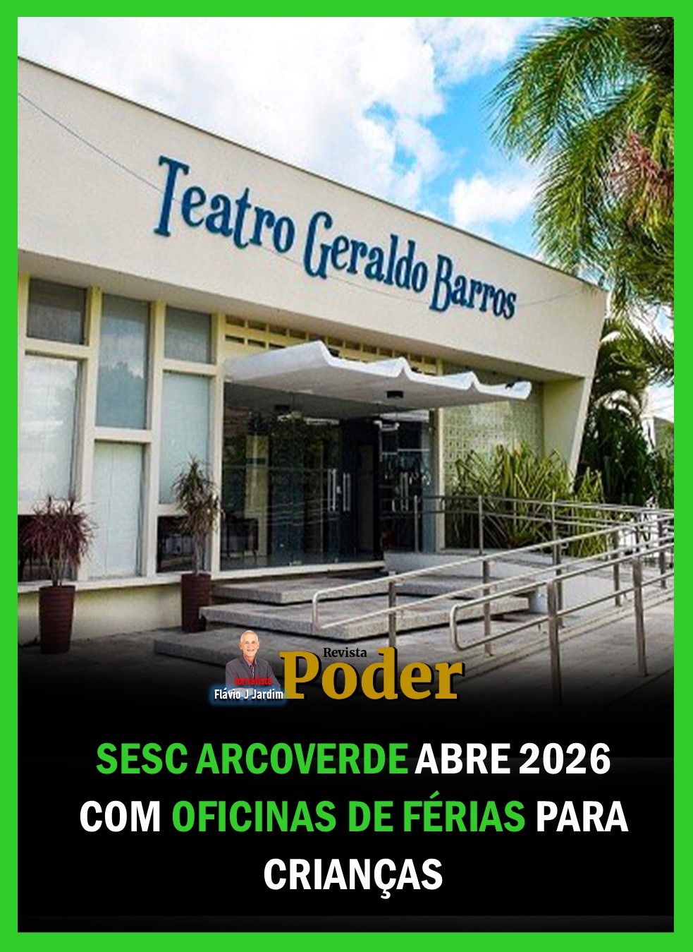 SESC ARCOVERDE ABRE 2026 COM OFICINAS DE FÉRIAS PARA CRIANÇAS