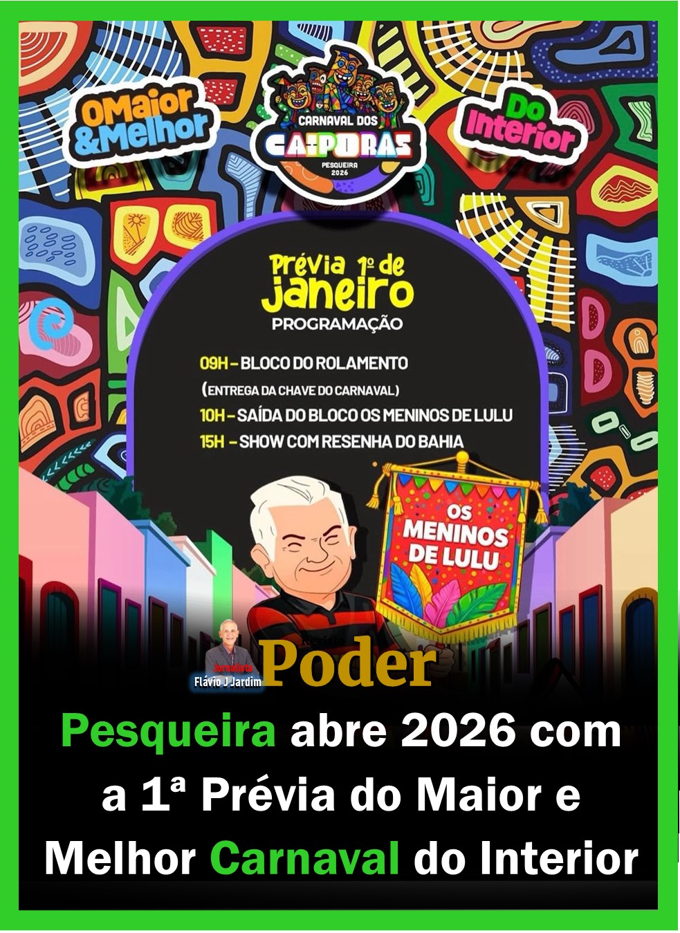 Pesqueira abre 2026 com a 1ª Prévia do Maior e Melhor Carnaval do Interior