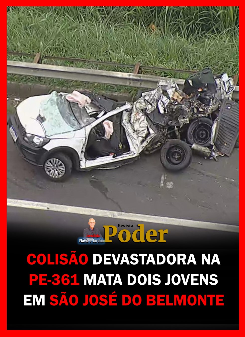COLISÃO DEVASTADORA NA PE-361 MATA DOIS JOVENS EM SÃO JOSÉ DO BELMONTE