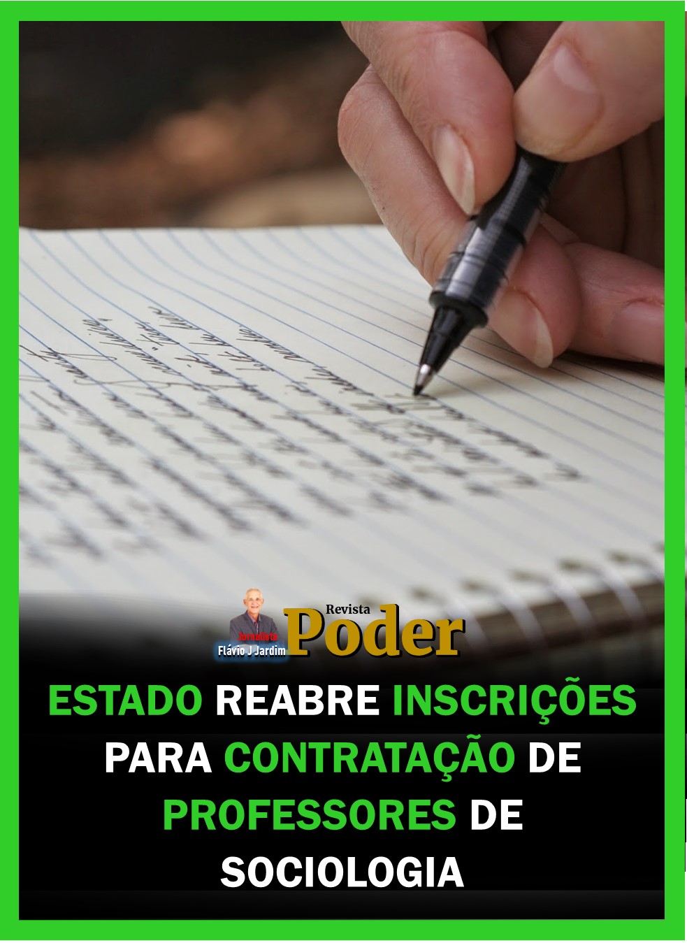 ESTADO REABRE INSCRIÇÕES PARA CONTRATAÇÃO DE PROFESSORES DE SOCIOLOGIA