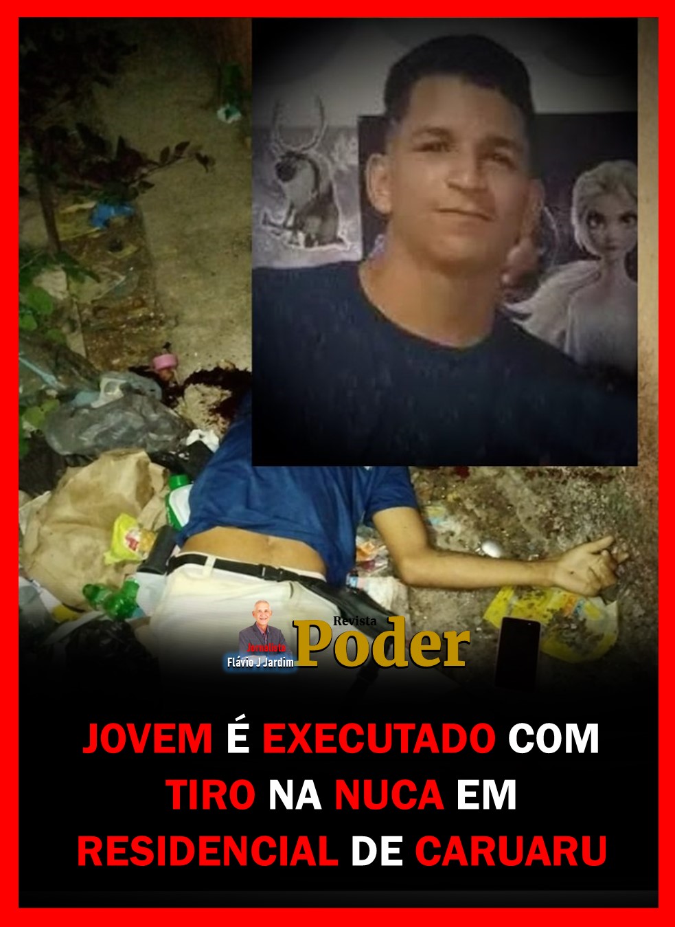 JOVEM É EXECUTADO COM TIRO NA NUCA EM RESIDENCIAL DE CARUARU