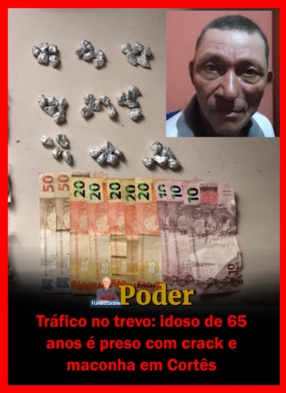 Tráfico no trevo: idoso de 65 anos é preso com crack e maconha em Cortês