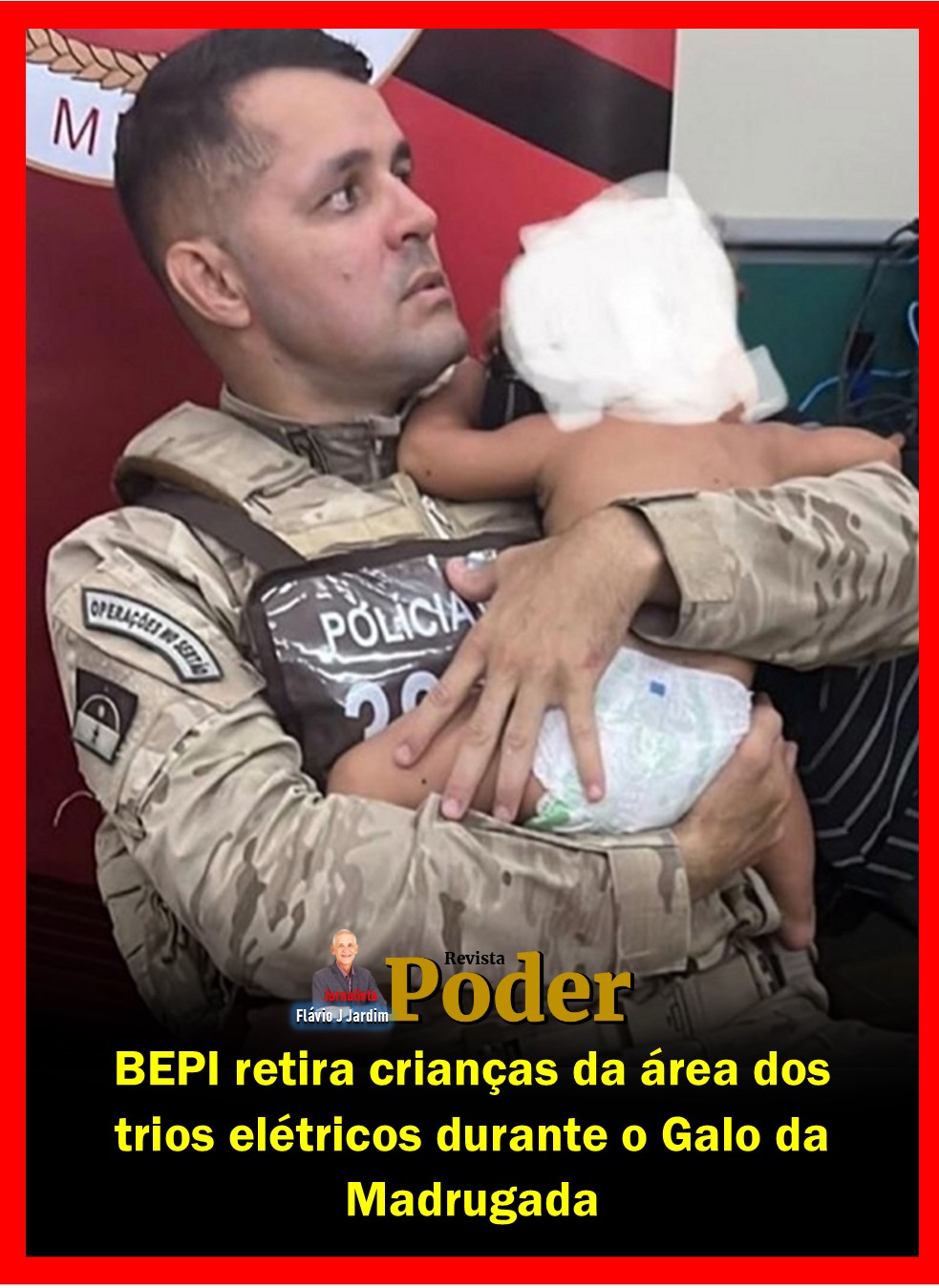 BEPI retira crianças da área dos trios elétricos durante o Galo da Madrugada