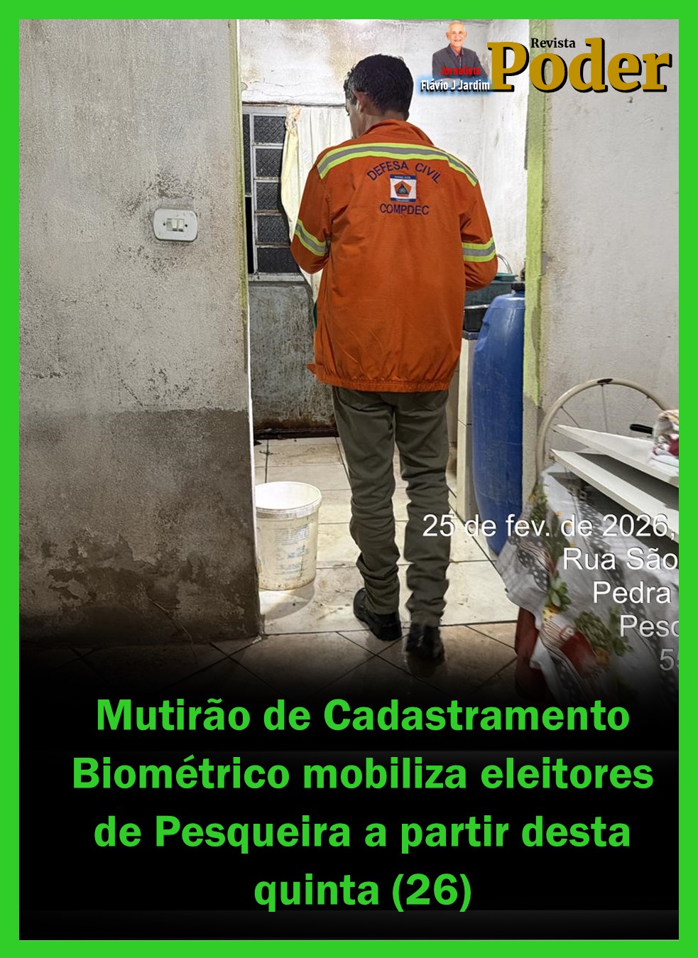 Defesa Civil de Pesqueira atua intensamente após fortes chuvas no município