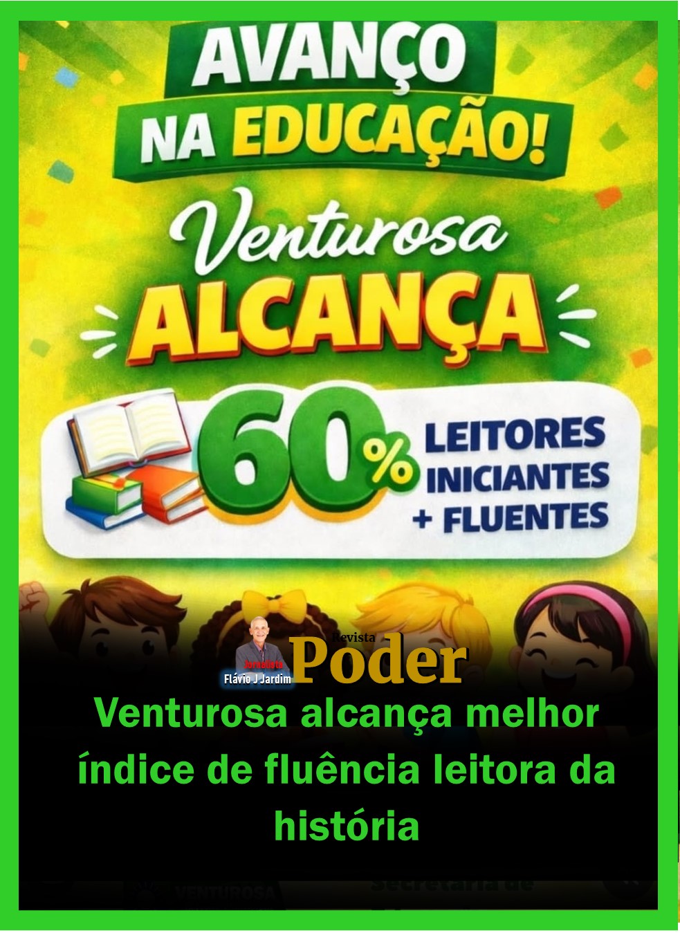Venturosa alcança melhor índice de fluência leitora da história