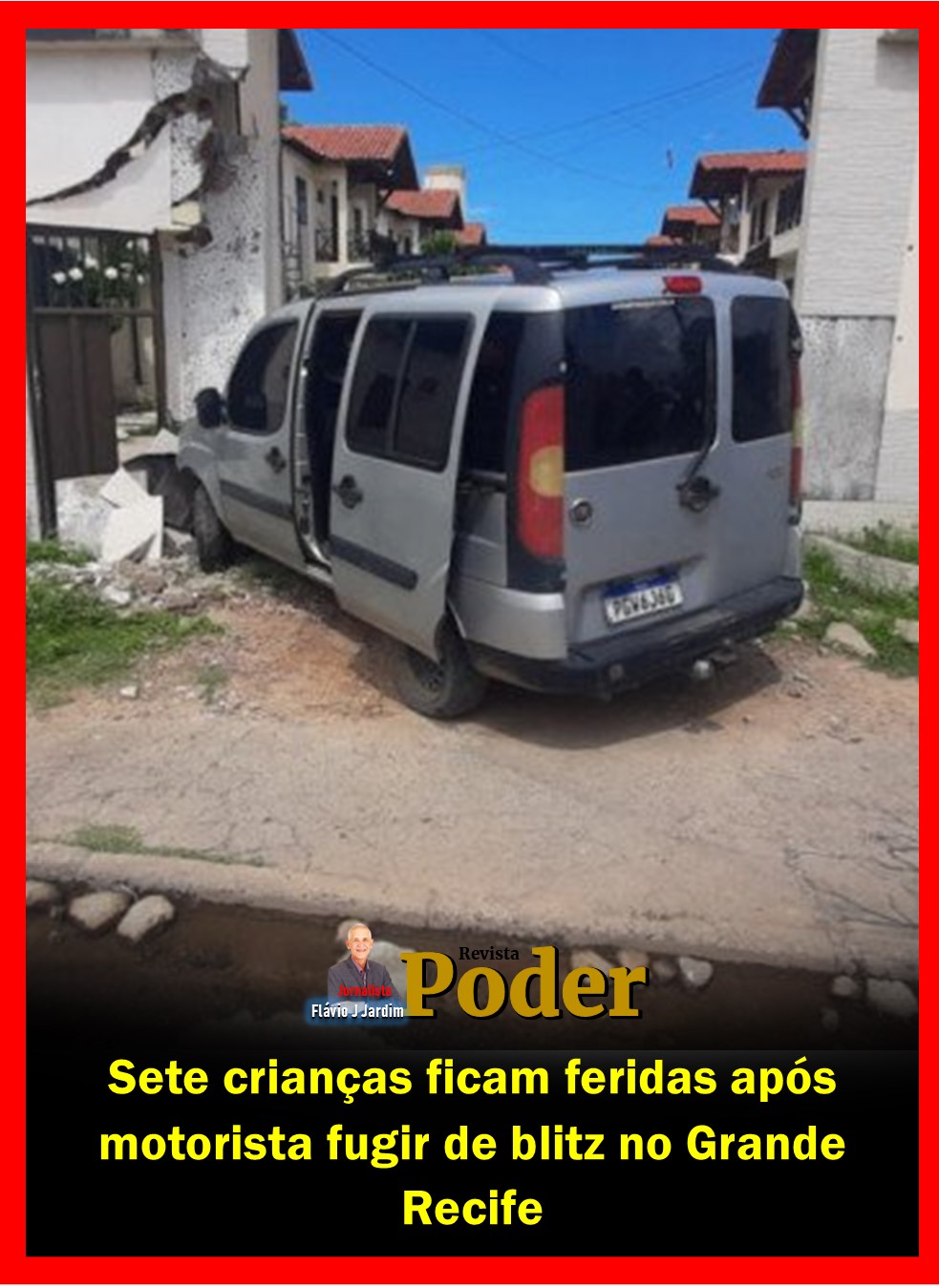 Sete crianças ficam feridas após motorista fugir de blitz no Grande Recife