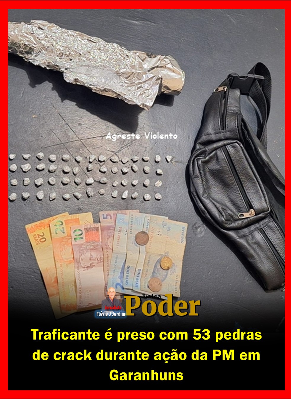 Traficante é preso com 53 pedras de crack durante ação da PM em Garanhuns